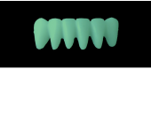 Cod.C13Facing : 10x  wax facings-bridges,  MEDIUM, Aligned, TOOTH 43-33, compatible with Cod.A13Lingual,TOOTH 43-33 for long-term provisionals preparation